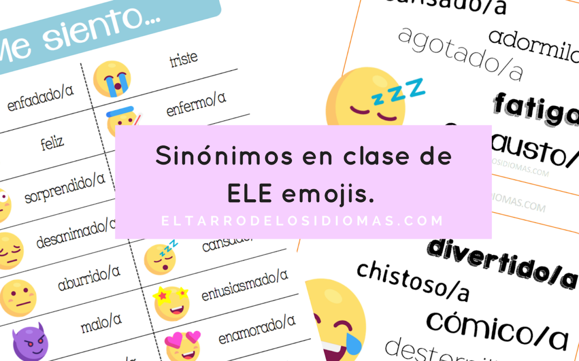 Ficha para trabajar sinónimos y emociones en clase. Inteligencia emocional en clase de idiomas. #profedeele #spanishteacher #claustrodeIG