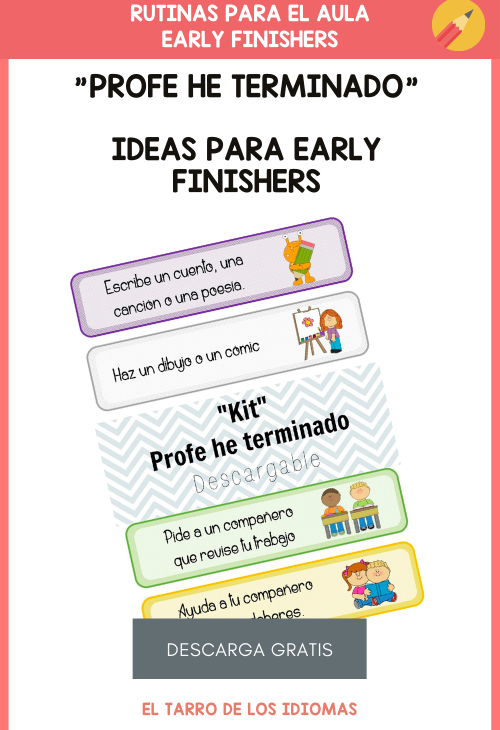 EARLY FINISHERS PARRA CLASE DE ESPAÑOL IDEAS PARA EARLY FINISHERS DESCARGABLE GRATUITO