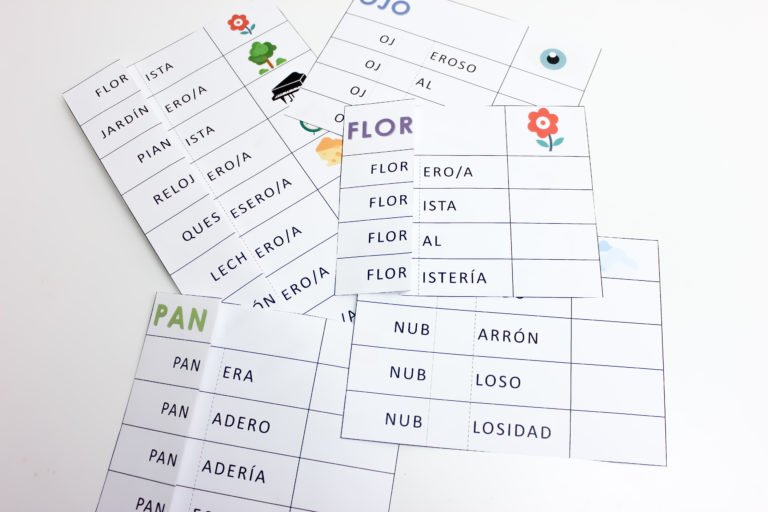 Palabras derivadas / Libro interactivo / Descargable editable