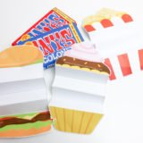 Descargable, tarjetas plegables comida.