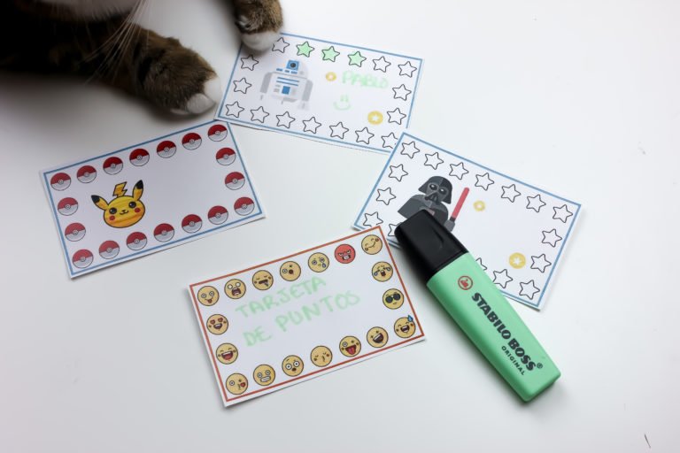 Refuerzo positivo en el aula. Tarjeta de puntos.