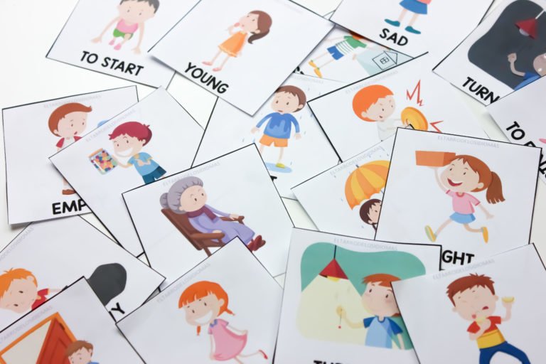 Tarjetas contrarios clase de ELE/Inglés