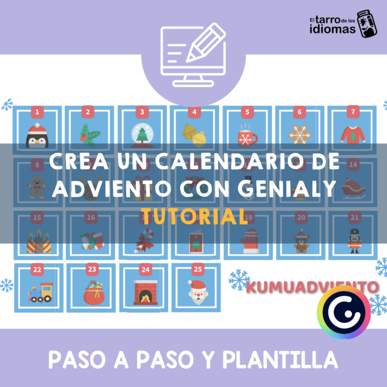 Crea un calendario de Adviento con Genally. Tutoriales Genally para clase. Actividades interacctivas navidad